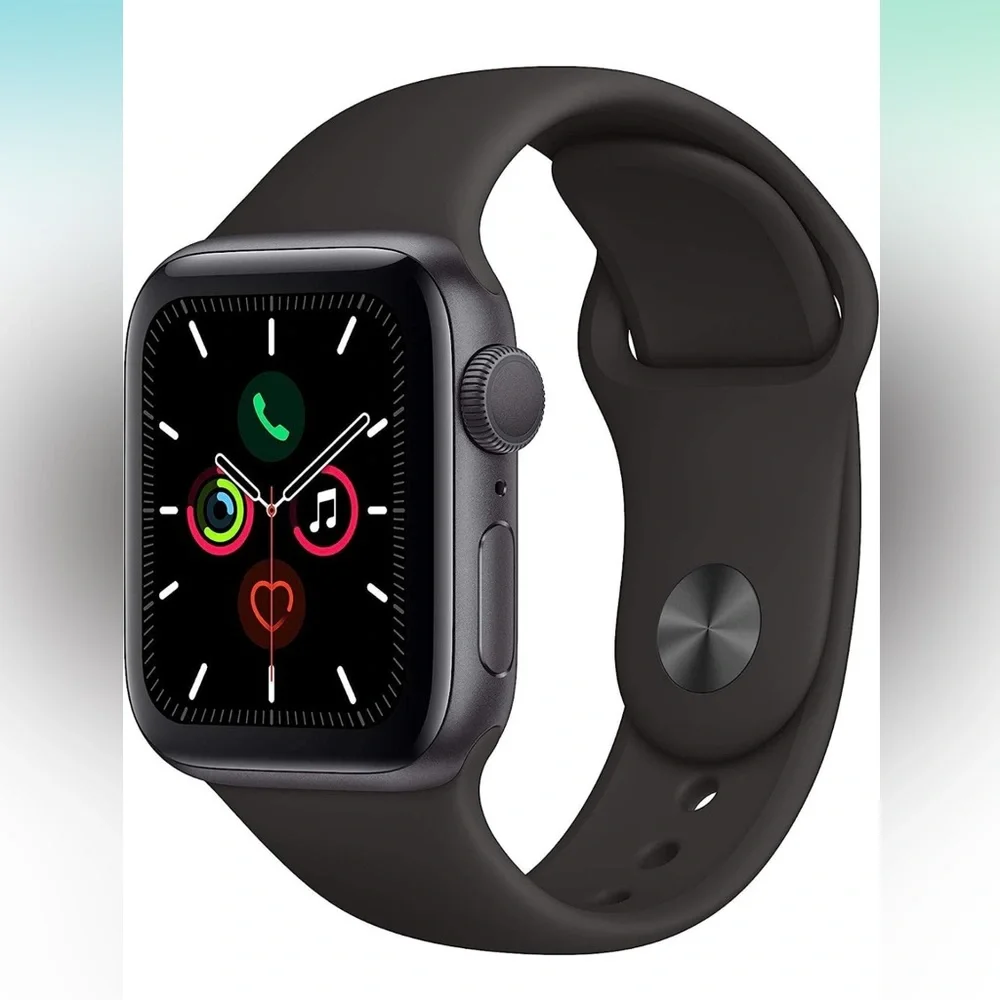 Apple Watch Series 5 (GPS,44MM) - Space Gray Aluminum Case with Black Sport Band